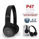 Wireless Headphones, P47 Bluetooth Foldable Headset with Microphone Support